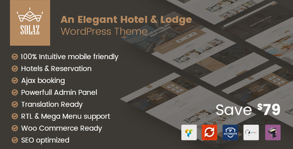 Solaz v1.0.9 - An Elegant Hotel & Lodge WordPress Theme