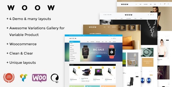 WOOW Responsive WooCommerce WordPress Theme Nulled Free Download
