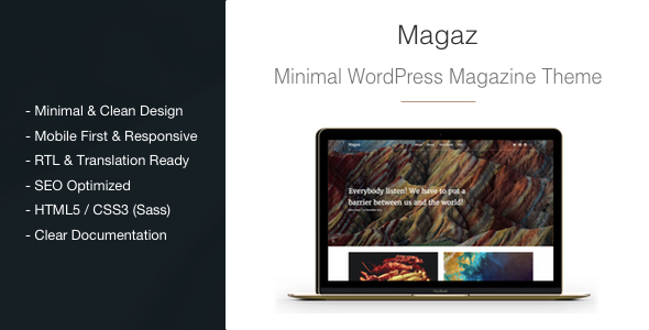 Magaz - Magazine News Minimal WordPress Theme
