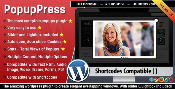 PopupPress Popups with Slider & Lightbox WordPress v2.3.8