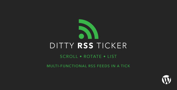 Ditty RSS Ticker - WordPress Plugin v2.0.3