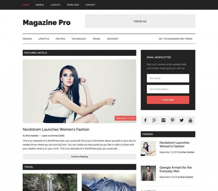 StudioPress Magazine Pro Genesis WordPress Theme Nulled