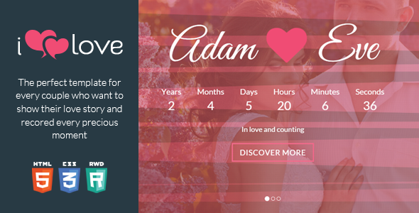 ilove – Love Story HTML Wedding Template v1.2.2