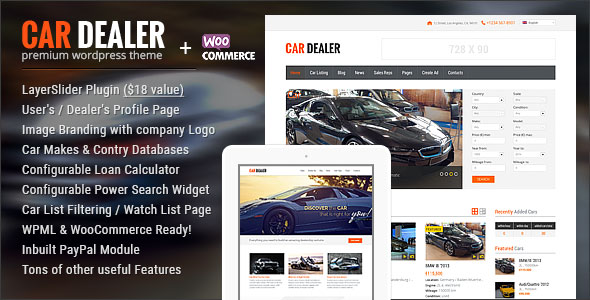 Car Dealer / Auto Dealer Responsive WP Theme v1.4.4