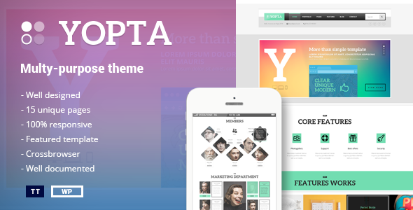 Yopta Multi-Purpose WordPress Theme v1.3