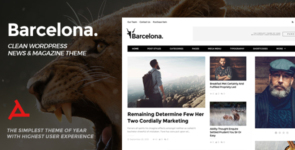 Barcelona v1.4.5 - Clean News & Magazine WordPress Theme
