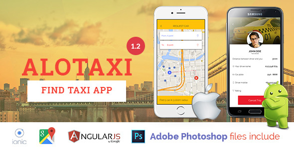 AloTaxi v1.2 – Mobile App Template