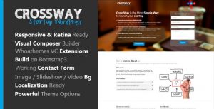 CrossWay v1.1.6 - Startup Landing Page Bootstrap WP Theme