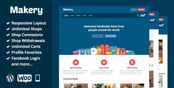 Makery v1.20 - Marketplace WordPress Theme