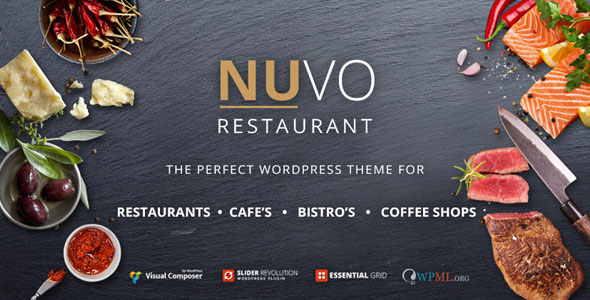 NUVO v6.0.1 - Template WordPress Kafe dan Restoran - Beberapa Demo Restoran dan Bistro 