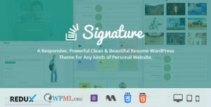 Signature – Responsive CV / Resume WordPress Theme v1.0.3