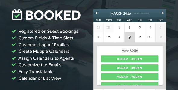 Booked v2.1 - Appointment Booking for WordPress