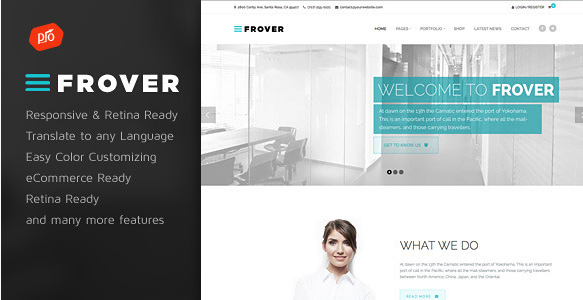 FROVER – Multi-Purpose WordPress Theme v2.3