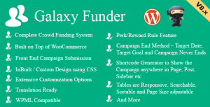 Galaxy Funder v9.7 - WooCommerce Crowdfunding System