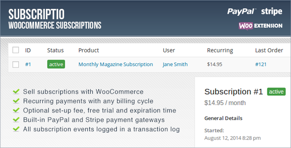 Subscriptio v2.3.8 - WooCommerce Subscriptions