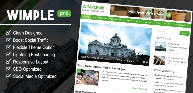 WimplePro - Premium WordPress Theme v1.2.0