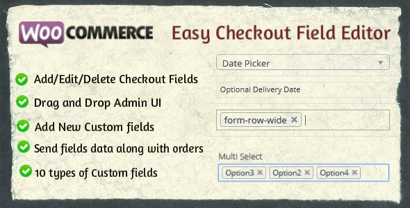 WooCommerce Easy Checkout Field Editor v1.2.5 