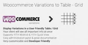 WooCommerce Variations to Table - Grid v1.3.4
