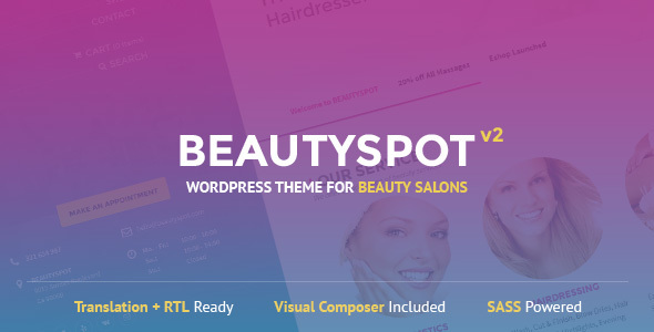 BeautySpot v2.2.9 - Template WordPress untuk Salon Kecantikan 