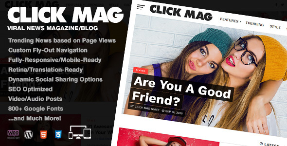 Klik Mag v1.02.0 - Viral WordPress News Magazine/Blog Theme 