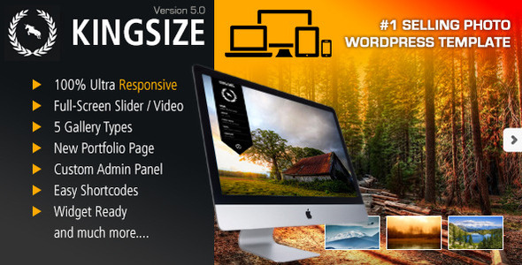 King Size v5.1.11 - Fullscreen Background WordPress Theme