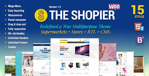 Shopier v1.2.4 - Template WooCommerce WordPress Serbaguna yang Responsif 
