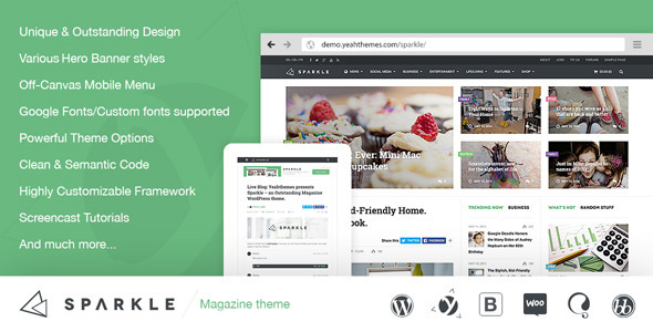 Sparkle v2.3 - Outstanding Magazine theme for WordPress