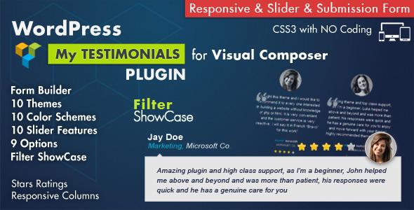 Testimonials Showcase v3.8 - for Visual Composer Plugin v3.8