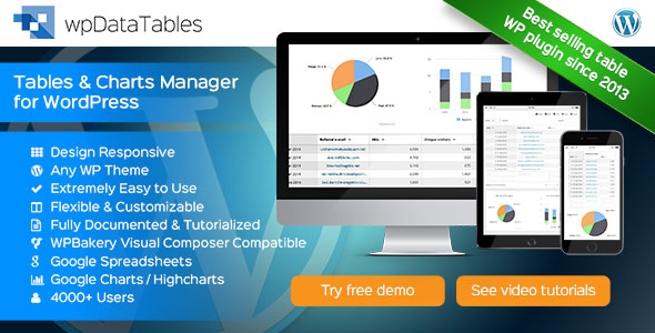 wpDataTables v1.7.1 - Tables and Charts Manager for WordPress