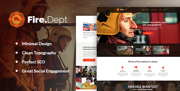 Fire Department, Fire Station and Security WP Theme