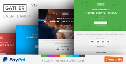 Gather - Event & Conference WP Landing Page Theme v2.6