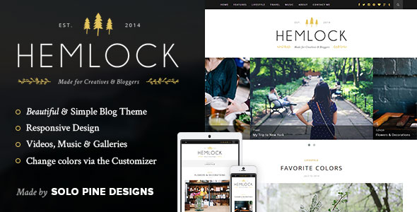 Hemlock v1.5.3 - Responsive WordPress Blog Theme