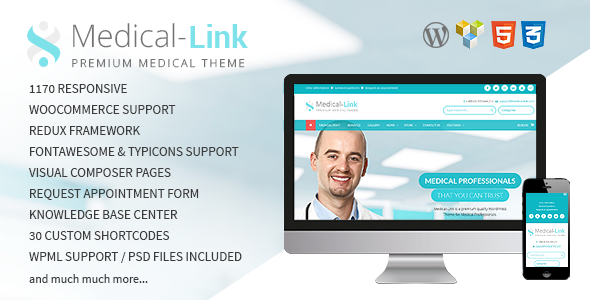 Medical-Link v1.3.6 - Responsive Medical WordPress Theme