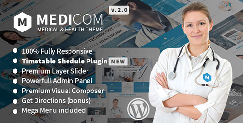 Medicom v2.0.9.4 - Medical & Health WordPress Theme