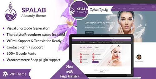 Spa Lab - Beauty Salon WordPress Theme v2.5