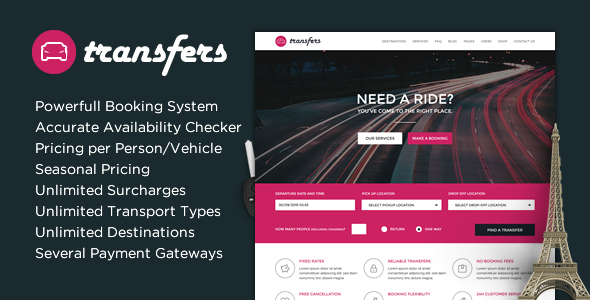 Transfers v1.20 - Transport and Car Hire WordPress Theme