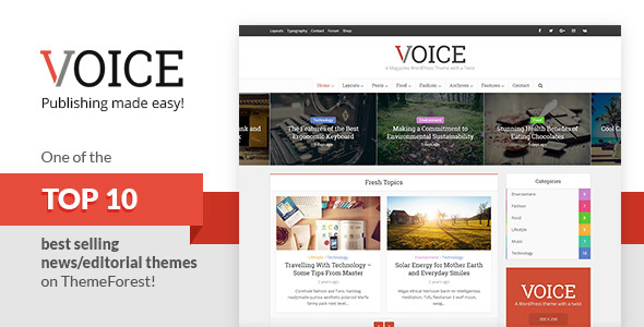 Voice v2.8.3 - Clean News/Magazine WordPress Theme