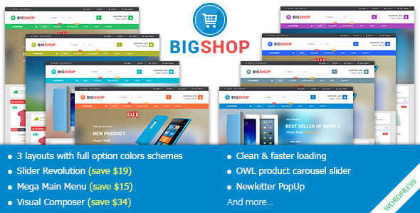 BigShop v1.0 - Woocommerce Multiguna yang Responsif 