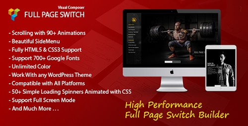 Full Page Switch v1.0.1 - With Side Menu - Addon For Visual Composer