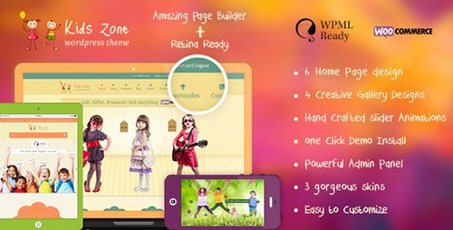 Kids Zone v3.4.0 - Template WordPress Anak dan Anak 