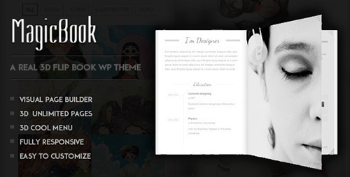 MagicBook v1.2 - A 3D Flip Book WordPress Theme