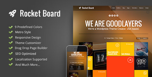 Rocket Board v1.0.4 - Template Themeforest Metro WordPress 