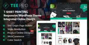 TEEPRO v1.0.1 - Woocommerce Custom T-Shirt Designer WordPress Theme