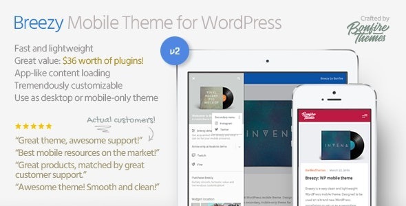 Breezy Mobile Theme for WordPress Nulled Free Download