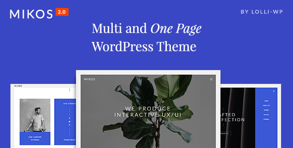 Mikos v2.0.2 - Multi and One Page WordPress Theme