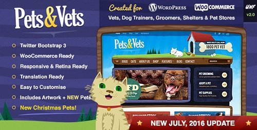 Pets & Vets v2.2 - WordPress & WooCommerce