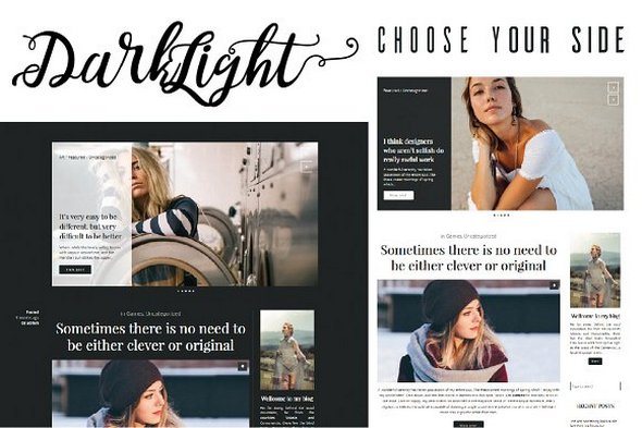CreativeMarket - Darklight v1.0.0 - Minimalistic Theme for Writers, Bloggers, Photographers