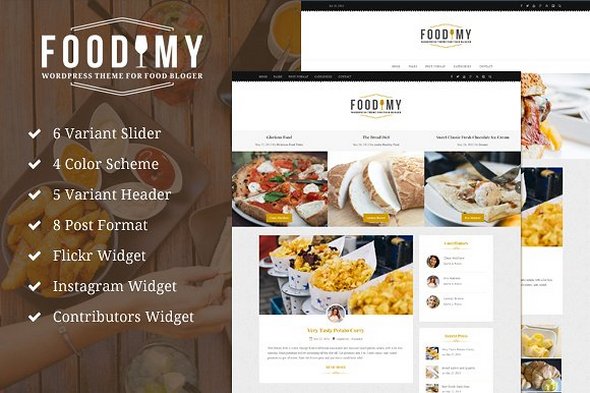 CreativeMarket - Foodimy v1.0 - Template WP Blogger Makanan 