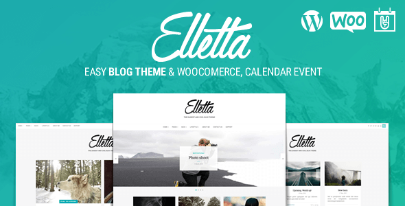 Elletta v1.7 – WordPress Blog News, Calendar & Shop Theme