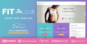 Fitness Club Nulled Health & Fitness WordPress Theme Free Download